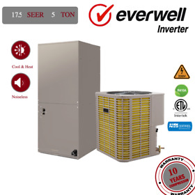 Cac6013h18 5 Ton 17.5 Seer Inverter Ducted Central Split Air Conditioner Heat Pump System