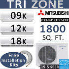 689227512888 Thermocore Ton Tri Zone Ductless Split Air Conditioner 689227512888 Thermocore Ton Tri Zone Ductless Split Air Conditioner