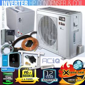 Aciq-18-acl Aciq 1.5 Ton Central Air Inverter Extreme Heat Pump Ac And Coil System 16.1 Seer2
