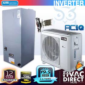 Aciq-30-ehpb Aciq 2.5 Ton Heat Pump Inverter Split System 19.5 Seer 10kw Coil - Custom