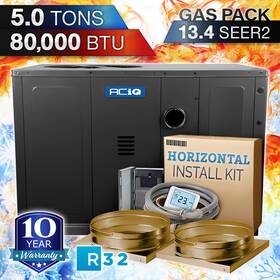 Aq-gpgm36008031 Aciq 5 Ton 80000 Btu Ac Gas Package Unit Central Air Conditioner And Heat System