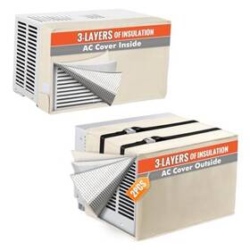 Hj-wacc-21-idbg-odbg Amerbro 2pcs Window Air Conditioner 21 Inch Wx15 Hx3.5 D Hx16 Beige