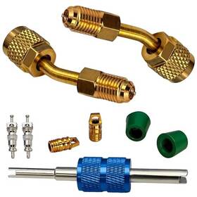 Aracey R410a-ad01 R410a Adapter Kit Refrigerant Hose Connector For Mini Split 2 Angled