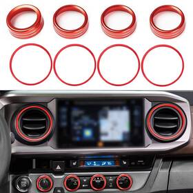 Tp-3850-fkl Auovo Ac Knob Cover Trims And Vent Outer Rings For Toyota Tacoma Accessori