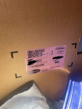 38hdr018 Carrier R410 1.5t 208/230 1 Ph Horizontal Condenser Unit I Can Ship U