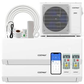 Hcst07818 Costway 36k Btu 2 Zone 12k 18k Mini Split Air Conditioner 23 Seer2 208-230v Wifi Enabled Hcst07818 Costway 36k Btu 2 Zone 12k 18k Mini Split Air Conditioner 23 Seer2 208-230v Wifi Enabled
