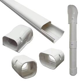 Ductlessaire 313101711707 3 Inch X 7.5 Ft Line Set Cover Kit For Mini Split And Central Air Conditioner Ductlessaire 313101711707 3 Inch X 7.5 Ft Line Set Cover Kit For Mini Split And Central Air Conditioner