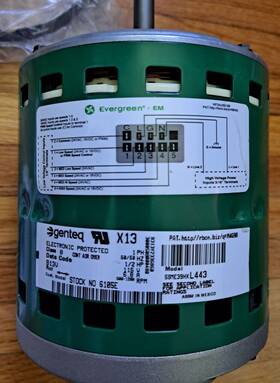 5sme39hxl443 Fits Genteq X13 6105e - 1/2 Hp 115 Volt Evergreen Furnace Blower Motor
