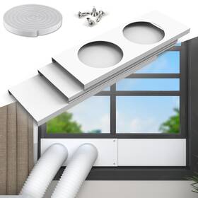 Dhp-01 Flamorrow Dual Hose Portable Air Conditioner Window Kit 5 Diameter Adjustable