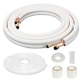 Msl-02 Flamorrow 33ft. Mini Split Line Set 1/4 Inch And 3/8 O.d. Dual Copper Aluminum Pipes Thi