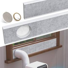 Pacw-02 Flamorrow Portable Air Conditioner Window Seal Kit With Insulation Foam Panels Adjusta