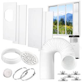 Gnillko 727824573748 Portable Air Conditioner Ac Window Kit With 5.9 Inch Exhaust Hose And Coupler Adju