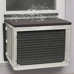 Goodhoily 768563995743 Air Conditioner Drip Cushion Black 24 Inch X 19 5/10 4/5 And Ac Rain Cover With H