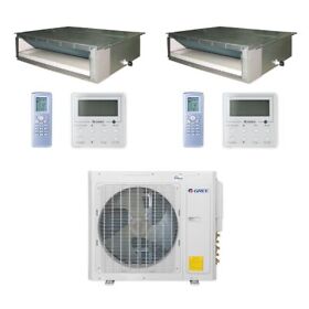 Gree 30k Btu Multi21 2 Zone Concealed Duct Mini Split 208-230v 18 24