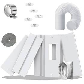 Gulrear 791290658742 95 Inch Sliding Door Ac Vent Kit With 5.1 Extendable Hose Screen Net And Weather