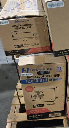 Hessaire 818015029486 Ductless Ac Heat Pump 12 000 Btu 18.0 Seer2 Part 1 And 2