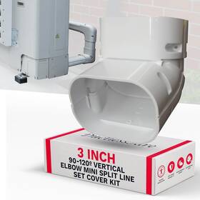 Hide-a-line 705353281228 Ductlessaire Mini Split Set Cover - Lineset Covers For Condenser Hide-a-line 705353281228 Ductlessaire Mini Split Set Cover - Lineset Covers For Condenser