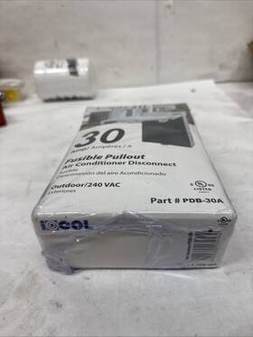 Disn30a Icool 30 Amp Fusible Pullout Air Conditioner Disconnect Gray Metal