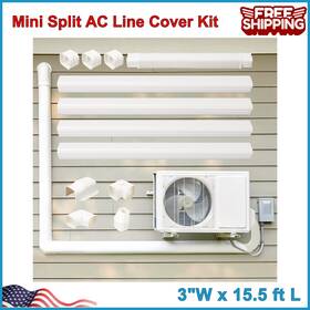 185-11 Kerykwan 3 Inch W 15.5ft Line Cover Set For Mini Split Central Air Conditioner Decorative