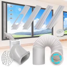 Kerykwan 345932386397 Portable Air Conditioner Window Vent Kit With 5.9 Inch Exhaust Hose Adjustable Po
