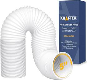 Kraftex 313041785714 Portable Air Conditioner Hose - Ac With 5 Inch Diameter Clockwise Thread And Len Kraftex 313041785714 Portable Air Conditioner Hose - Ac With 5 Inch Diameter Clockwise Thread And Len