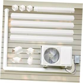 Lck11 Leetin 3 Inch W 15.5ft L Mini Split Ac Line Cover Kit Decorative Pvc Tubing Pipe