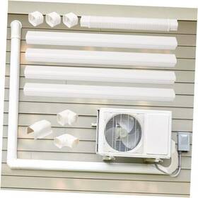 Lck12 Leetin 4 Inch W 15.5ft L Mini Split Ac Line Cover Kit Decorative Pvc L/white
