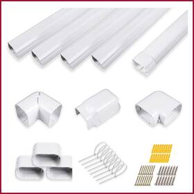 Lyprem 717717898072 16.5ft Mini Split Line Set Cover 4 Inch Pvc Kit Central Air Conditioner