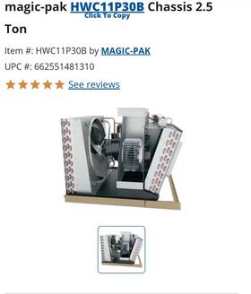 Hwc11p30b2 Magic Pak Chassis Only 2.5 Ton Air Conditioning Unit Hwc11p30b2 Magic Pak Chassis Only 2.5 Ton Air Conditioning Unit