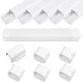 4in10ft-w Mooitek 4 Inch 10ft Mini Split Pvc Line Set Cover Kit Decorative F