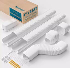 Nouscan 705353820601 4 Inch 9.5ft Mini Split Line Set Cover With Flexible Duct Upgrade Pp Decorative Pai Nouscan 705353820601 4 Inch 9.5ft Mini Split Line Set Cover With Flexible Duct Upgrade Pp Decorative Pai