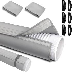 Nuhago 711181724769 2 Pcs Portable Ac Hose Insulation Sleeve - Insulated Cover Wrap For 5 Inch -5.9 Diam
