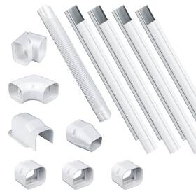 Pearwow 727567319641 3 Inch W 15ft L Mini Split Line Set Cover Kit Decorative Pvc Tubing For Du