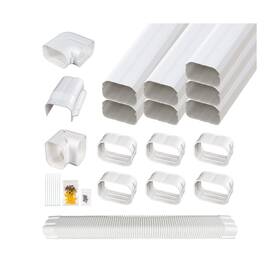 Pr-line001 Pearwow 4 Inch W 25ft L Decorative Pvc Line Set Cover Kit For Ductless Mini Split Air Con