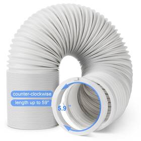 Ah16 Purteery Portable Air Conditioner Hose Kit 5.9 Inch Dia 59 Length Universal Ac With