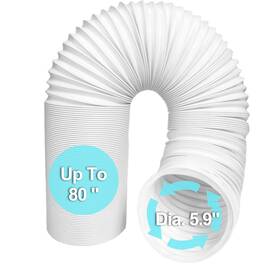 Qualward 781509138899 Portable Air Conditioner Hose 5.9 Inch Diameter Ac Exhaust Ven