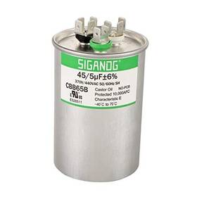 Sgd-cbb65-45 Sigandg 45/5 Uf 370v Or 440v Cbb65 Dual Run Start Round Capacitor 45 5 Mfd