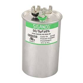 Sgd-cbb65-50 Sigandg 50/5 Uf 370v Or 440v Cbb65 Dual Run Start Round Capacitor 50 5 Mfd