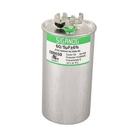 Sgd-cbb65-60 Sigandg 60/5 Uf 370v Or 440v Cbb65 Dual Run Start Round Capacitor 60 5 Mfd