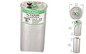 Sgd-cbb65-70 Sigandg 70/7.5 Uf 370 Or 440 Volt Cbb65b Capacitor For Ac Motor 70 7.5 Mfd