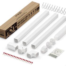 Smoqio 975135441568 Mini Split Line Set Cover 3 Inch 12.5ft Easy To Install Lineset Kit