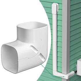 Taktopeak 750226867344 4 Inch Width Upright Bend 90 Elbow Mini Split Cover Parts Accessories For