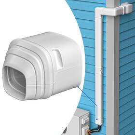 Taktopeak 750226867443 3 Inch Width Duct End Mini Split Line Cover Accessories For Air Condi