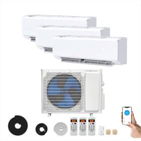 9k-12k Taus 199449784333 Btu Tri-zone Ductless Mini-split Air Conditioning Unit 208-230v 23 Seer2