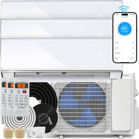Beyshv6yyv Taus Seer23 Mini Split Air Conditioner Heat Pump System 3-zone 9000 Ductless Wifi