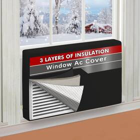 Hf-acci-25-17-3.5-bk Tohonfoo Ac Covers For Inside 25 Inch W X 17 H 3.5 D Windproof And Waterproof 3 Layers I