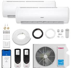 Tavem7h4r12-s Tosot/gree Tmsci7h4r24/tavem7h4r12-s 2 24 000 Btu 21 Seer Dual Zone 12 Wmah Mini Split A/c Heat Pump 220v