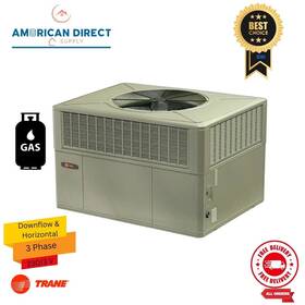 Yhc048f3ema005d Trane Precedent 4 Ton Gas Package Unit 230v / 3ph Rtu/horizontal 15 Seer