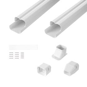 1100061667 Vevor 3 Inch W 7.4 Ft Line Set Cover Kit For Mini Split Central Air Conditioner Pvc