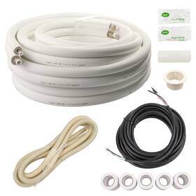 Usac01815t Wostore 50ft Mini Split Line Set 1/4 And 1/2 Inch Insulated Copper Pipe With 16/4 Wir